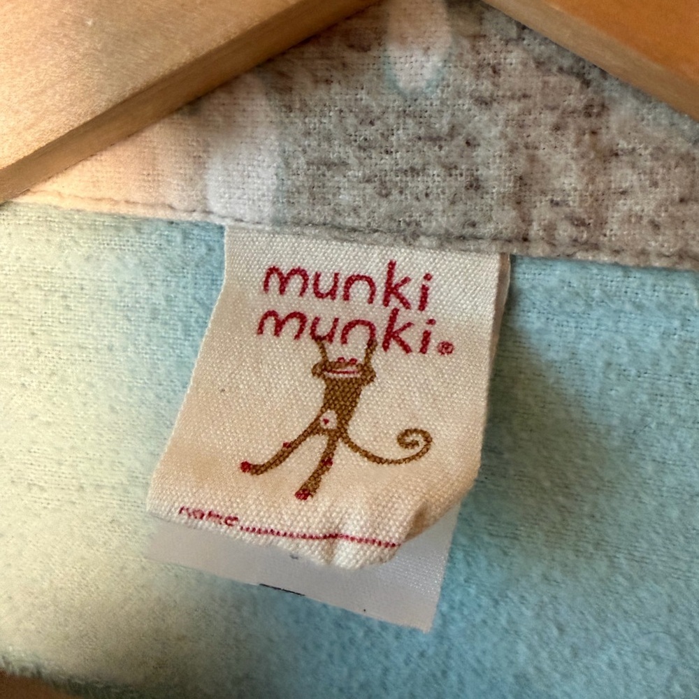 Munki Munki Polar Bear Flannel Pajama Set | Cozy Button-Down Top & Pants size S - Picture 2 of 10